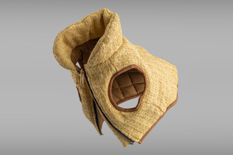 Dog Jacket - Gold Padded Tweed